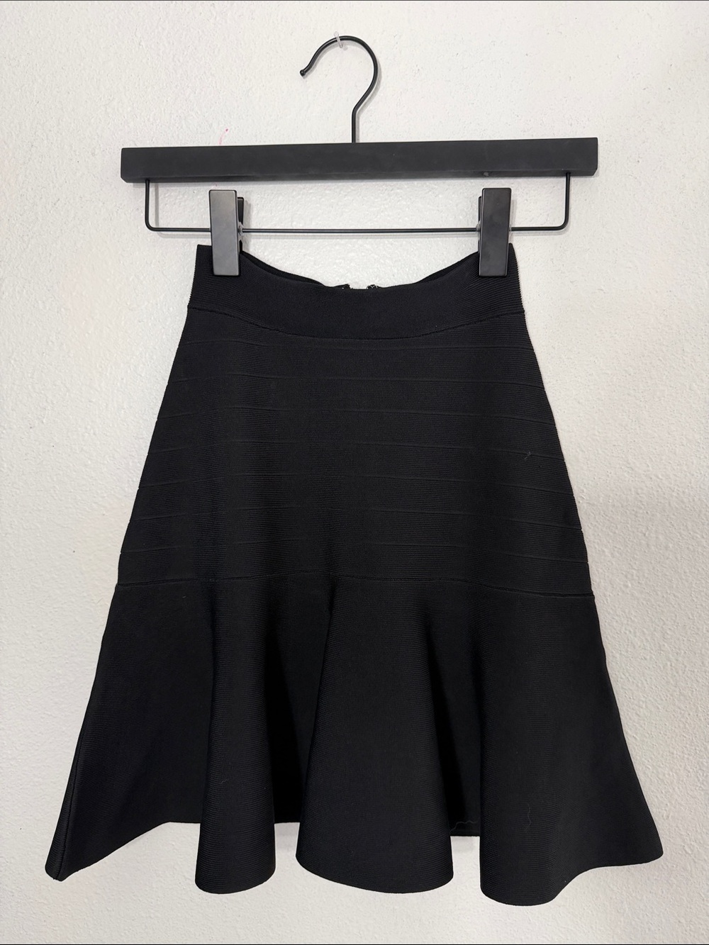 Guess Black A-Line Flared Knit Skirt